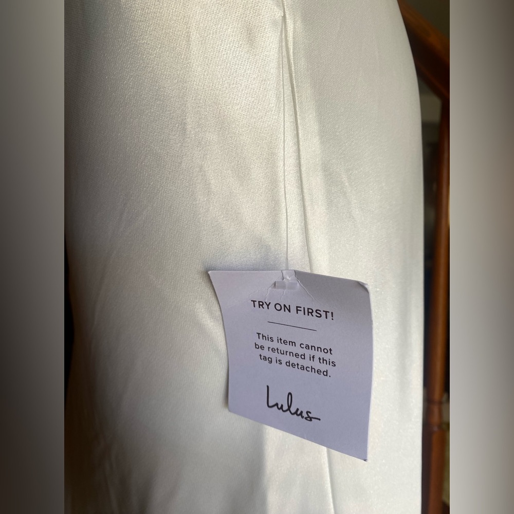 SOLD Lulu’s Satin Wedding Gown - Picture 9 of 10